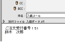 メール記入例